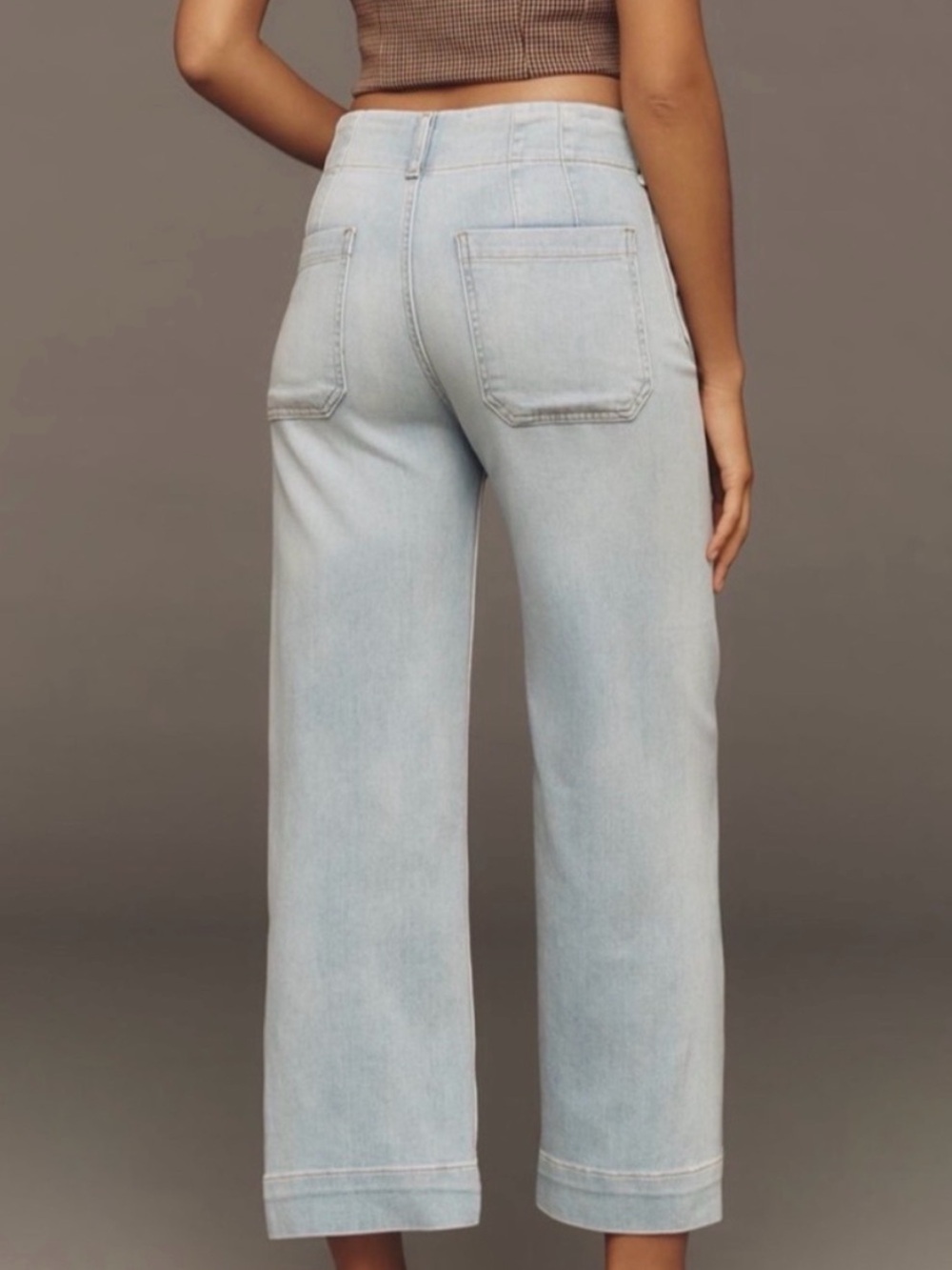 EUC Maeve Colette High-Rise Wide-
Leg Cropped Jeans color Korat Wash - Picture 2 of 10